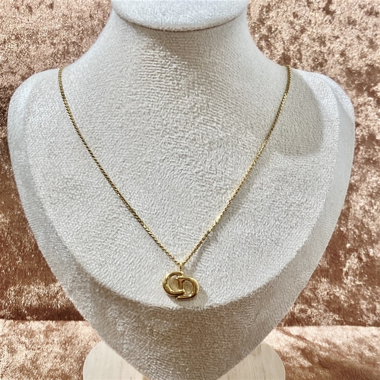 ギフトにもオススメ】ヴィンテージDior/CDロゴネックレス【junksルクア