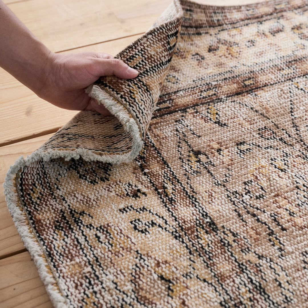 ヴィンテージラグ | トルコ・イスパルタ No.04 | 茶色 | 223 × 146 – tiflo