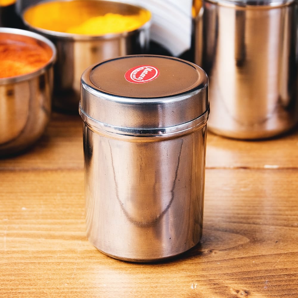 ステンレスのマサラケース・小物入れ-3号[約7.2cm×5.3cm 120ml] の通販