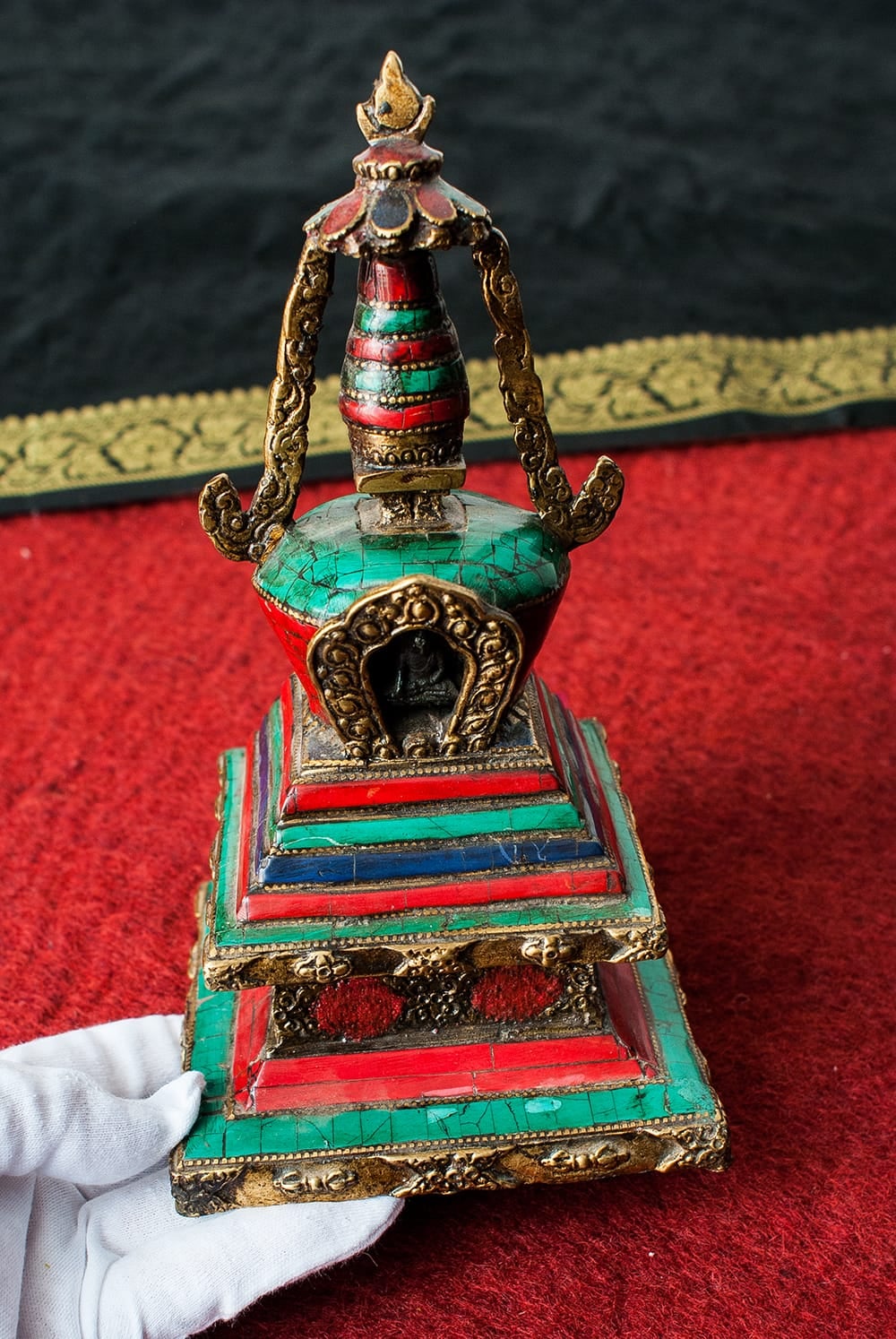 ストゥーパ - 緑青石仕上げ - 21.5cm の通販[送料無料] - TIRAKITA.COM