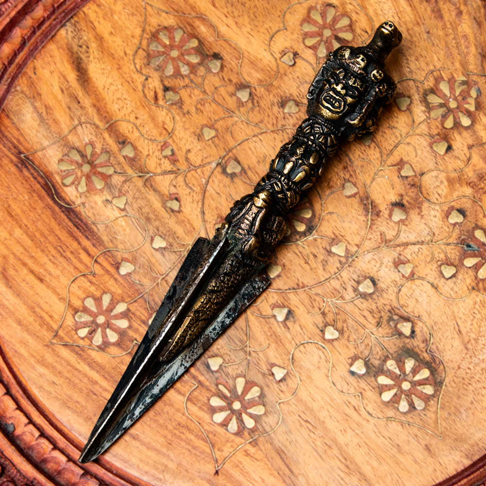 送料無料 プルパ プルバ ガルーダ 法具 アンティーク調 チベット仏教法