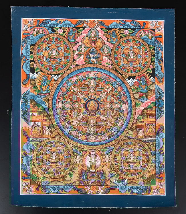 一点物〕タンカ - 五仏曼荼羅[31cm x 39cm] の通販[送料無料