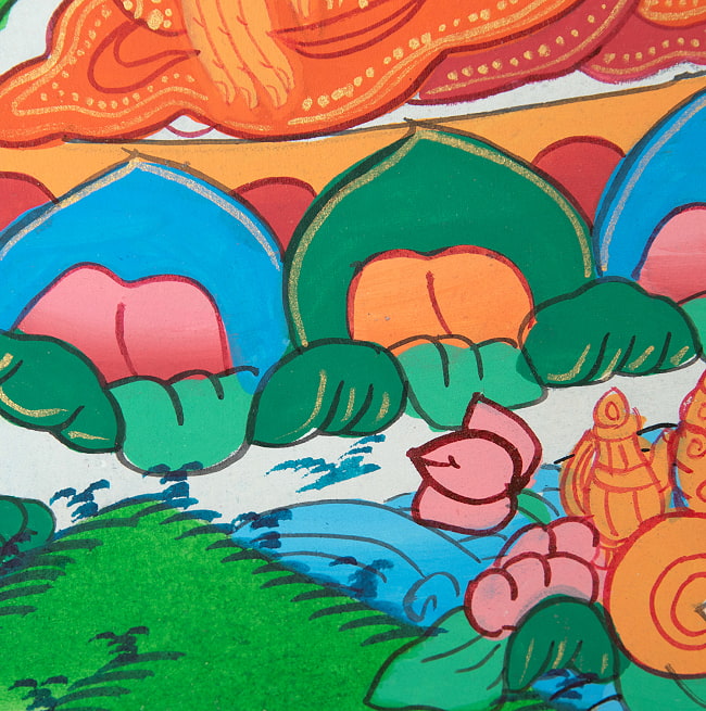 一点物〕タンカ - 釈迦如来（ゴータマ・ブッダ）[30cm x 40cm] の通販