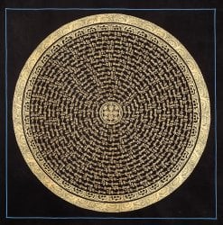 一点物〕タンカ - 阿しゅく如来 - アクショービヤ・マンダラ[60.5x47cm