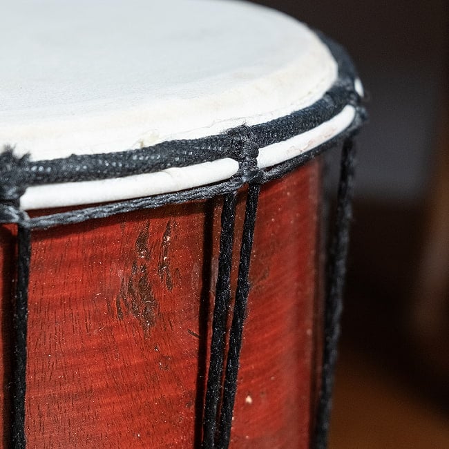 高さ：約40cm〕素朴な木の風合いが魅力 プレーン ジャンベ｜バリ島の