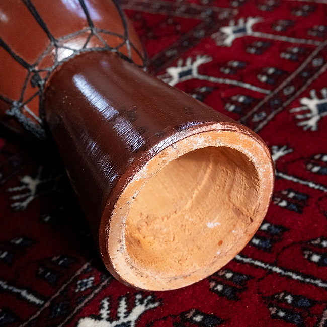 高さ：約30cm〕素朴な木の風合いが魅力 プレーン ジャンベ｜バリ島の