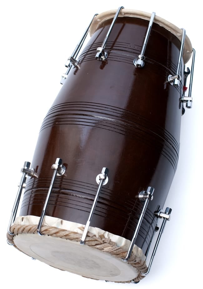 ドーラク(Dholak) インドの両面太鼓 ボルト締め高級タイプ の通販[送料