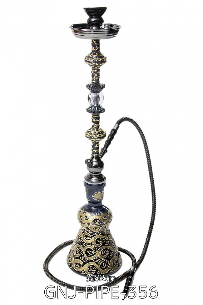 初めてのシーシャセット〕シーシャ(水タバコ) 黒 【約82cm】フレーバー