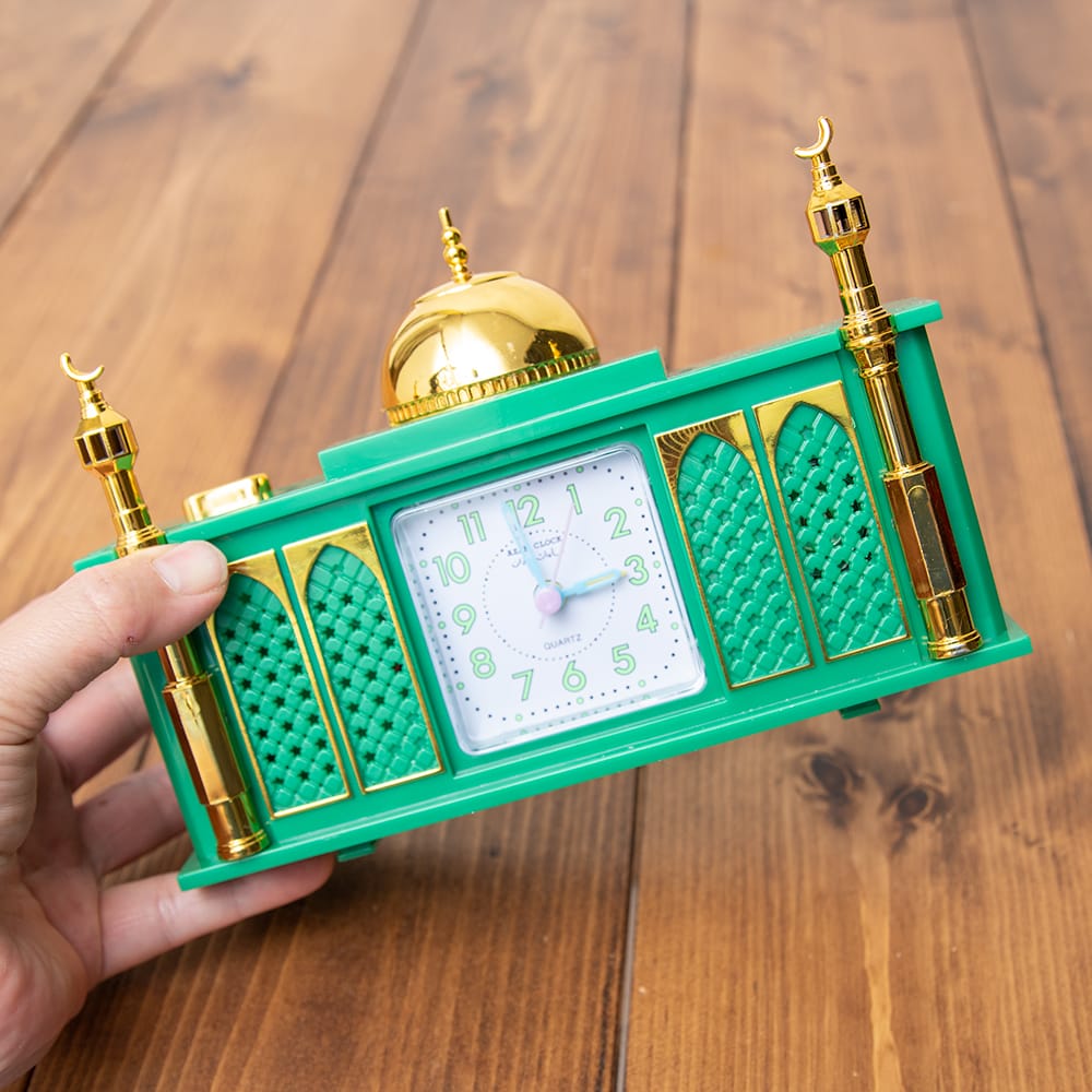 大声でアザーンを叫ぶ目覚まし時計 モスク − 緑 の通販 - TIRAKITA.COM
