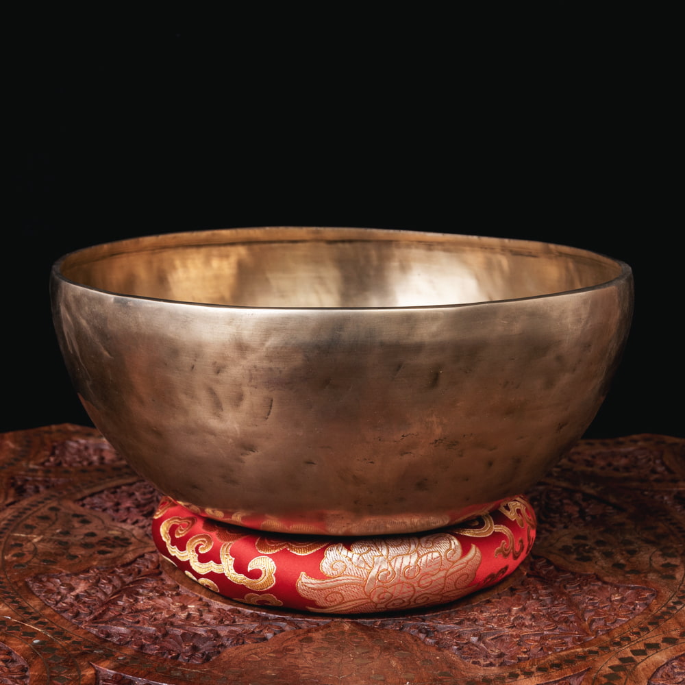 一点物】アンティックシンギングボウル【音階：C#】約2213g(スティック