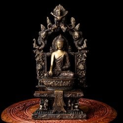 薬師如来 坐像 重厚なブラス製 高さ：40cm程度 の通販[送料無料