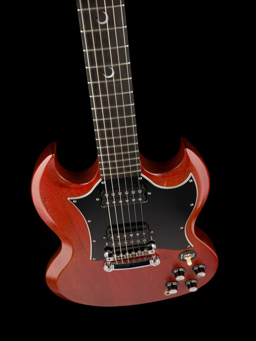Pre Owned 2002 Gibson Crescent Moon SG Special Faded Cherry With