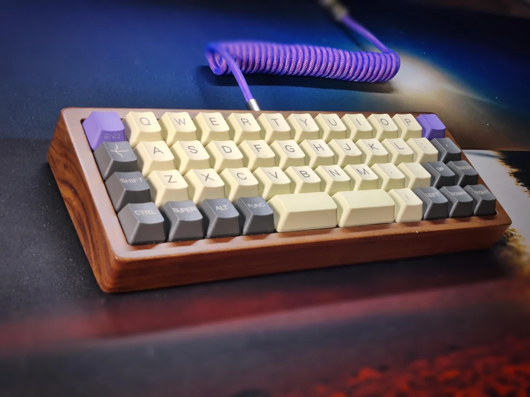 YMDK Air40 木製フレーム メカニカルキーボード オーソリニア 48キー