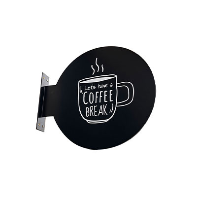 袖（突出し）看板】サインシティオリジナル突出し看板 くろまる-SUS30