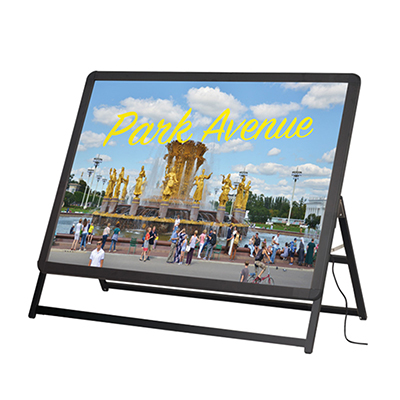 電飾スタンド看板】LEDグリップA A0横 片面 ブラック 39414BLK | 看板