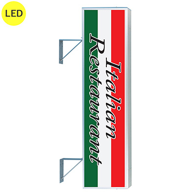 袖（突出し）看板】三和サインワークス F-156角アルミLED LLT22-55