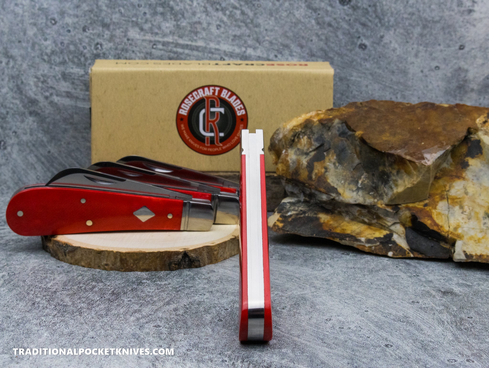 RoseCraft Blades Lick Creek Loom Fixer Rose Madder Red Bone