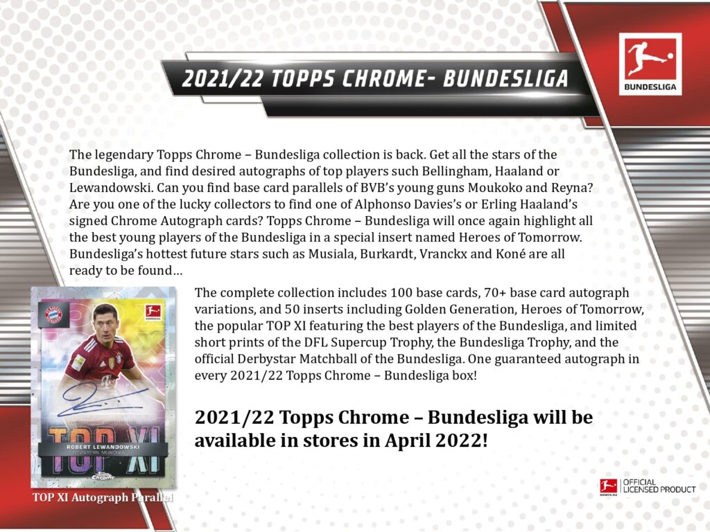 ⚽ 2021/22 TOPPS CHROME BUNDESLIGA HOBBY【製品情報】 | Trading