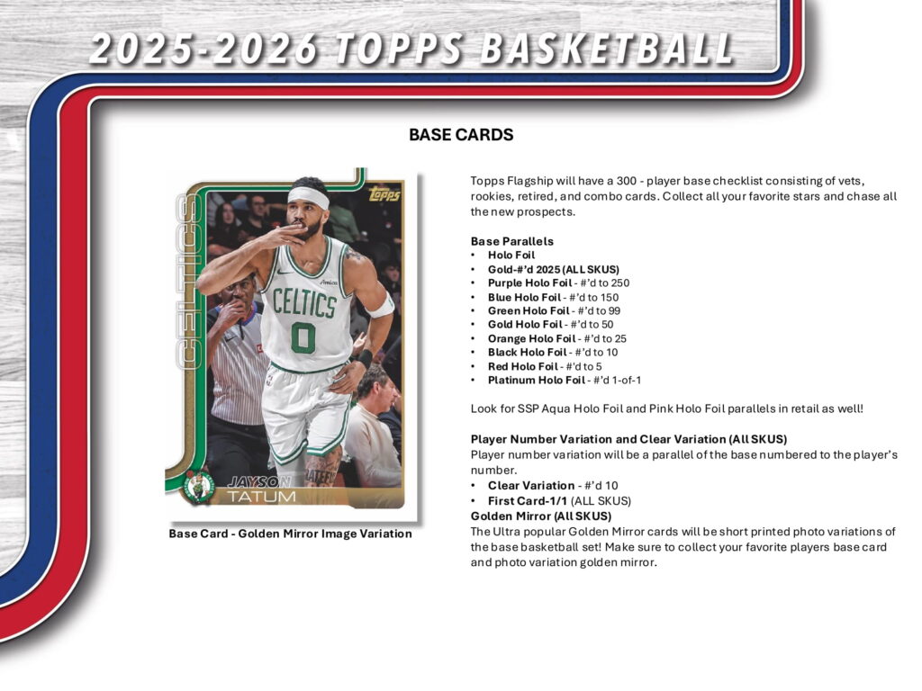 製品情報】NBA 2025-26 TOPPS FLAGSHIP BASKETBALL MEGA BOX