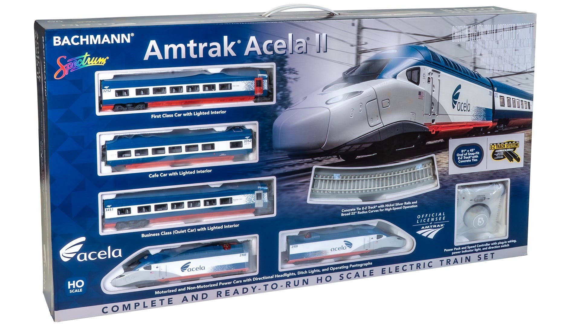 Bachmann 01206 HO SPECTRUM AMTRAK ACELA II Starter Train Set
