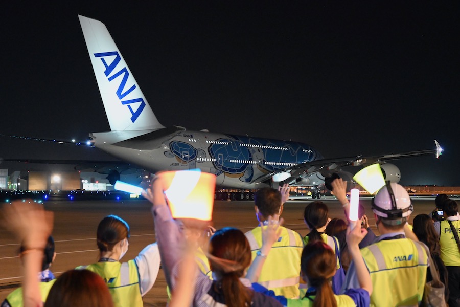 ANAのA380フライングホヌ、再びハワイの空へ 井上社長「ホヌも喜んで