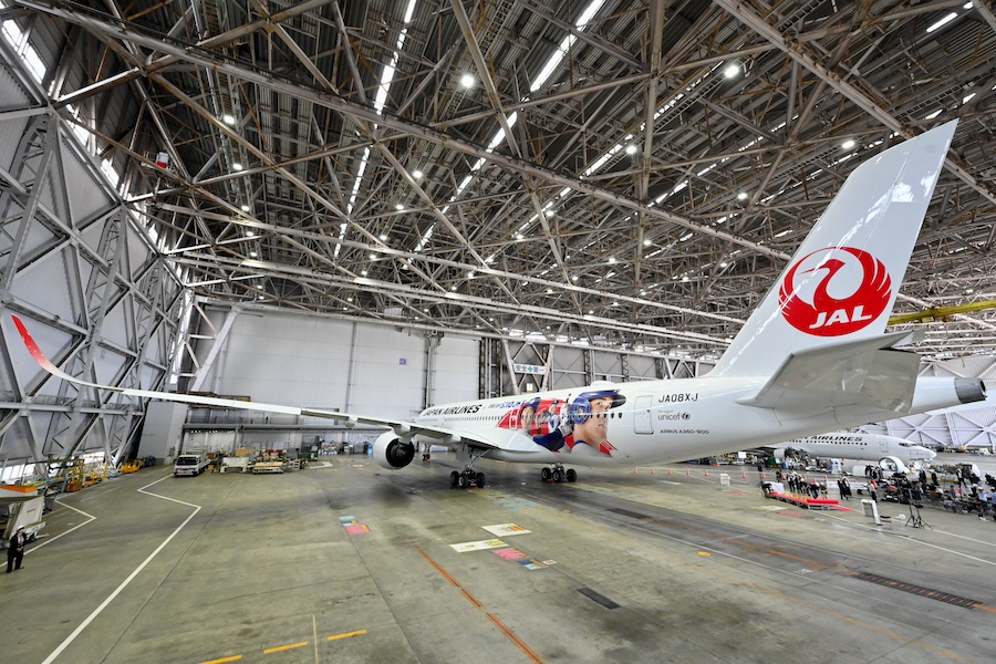 JAL、A350「DREAM SHO JET」就航 初便は大谷翔平選手ゆかりの地へ