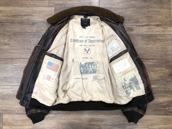 90年代製 AVIREX US.NAVY TYPE G-1 レザーフライトジャケット 買取入荷