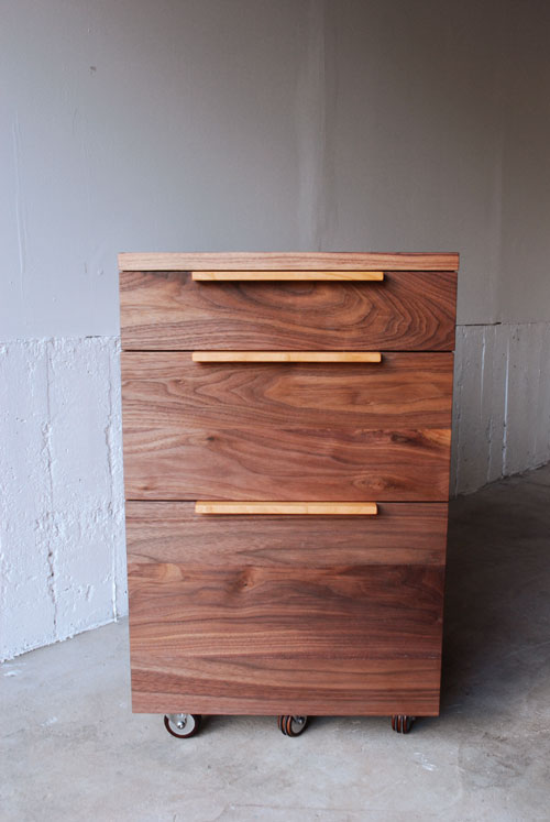 オーダーデスクワゴン ウォールナット c5014 - オーダーメイド家具