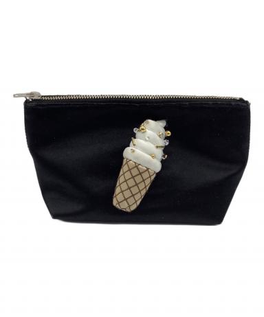 中古・古着通販】LUDLOW (ラドロー) ソフトクリームポーチ ブラック