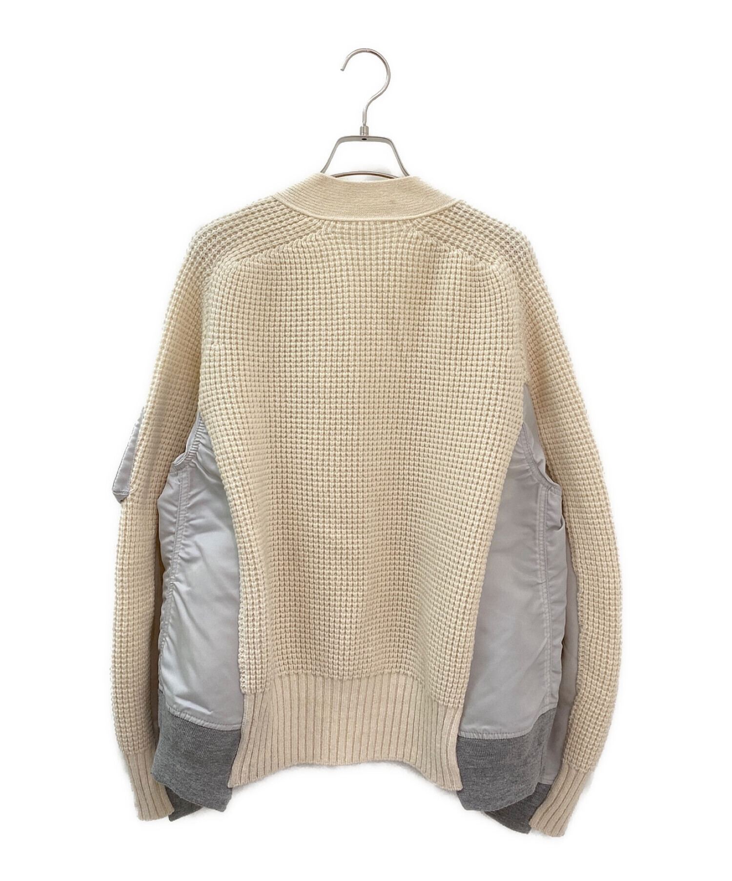 中古・古着通販】sacai (サカイ) ニットドッキングボンバーブルゾン