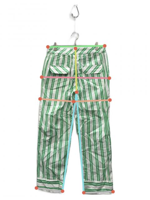 中古・古着通販】Ganni (ガニー) ストライプパンツ グリーン サイズ:36