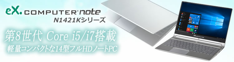 ノートPC完成品モデル:eX.computer note N1421Kシリーズ