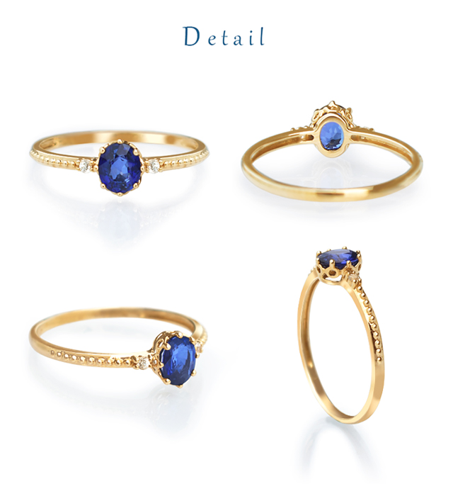 K10イエローゴールドサファイアリング(RFR095)|TSUTSUMI（ジュエリー