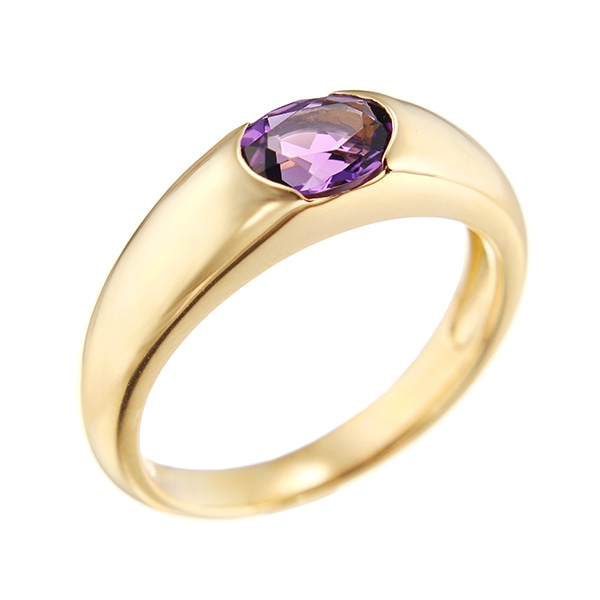 K18イエローゴールドアメシストリング(RFR144-001)|TSUTSUMI