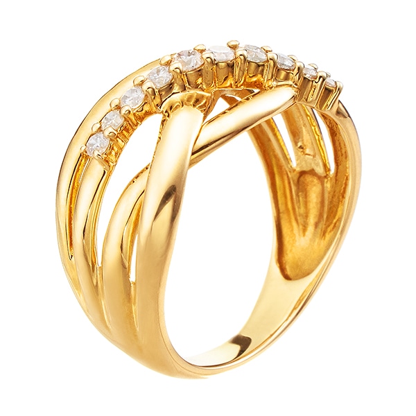 K18イエローゴールドダイヤモンドリング(RFR136-001)|TSUTSUMI