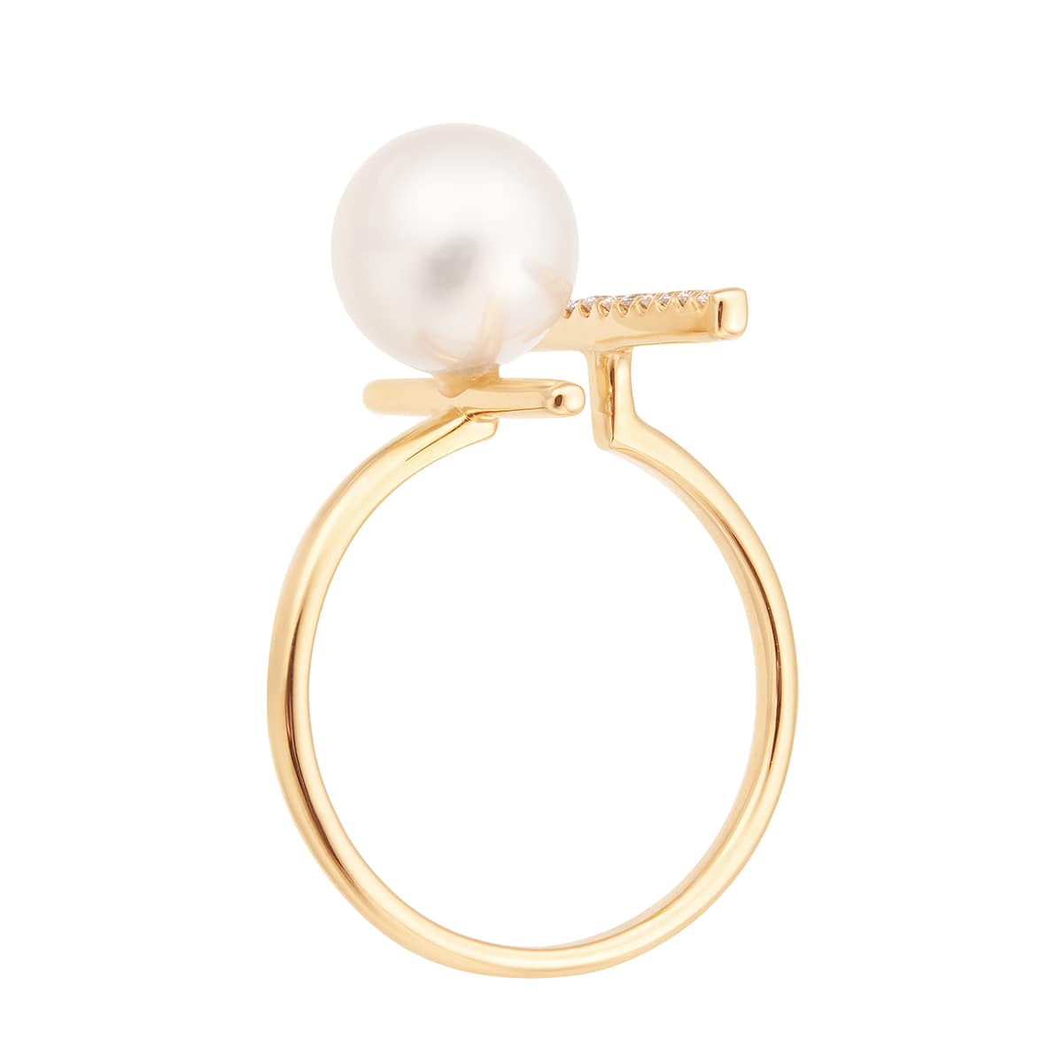 K18イエローゴールドアコヤ真珠リング（8mm）(RFR651-002)|TSUTSUMI