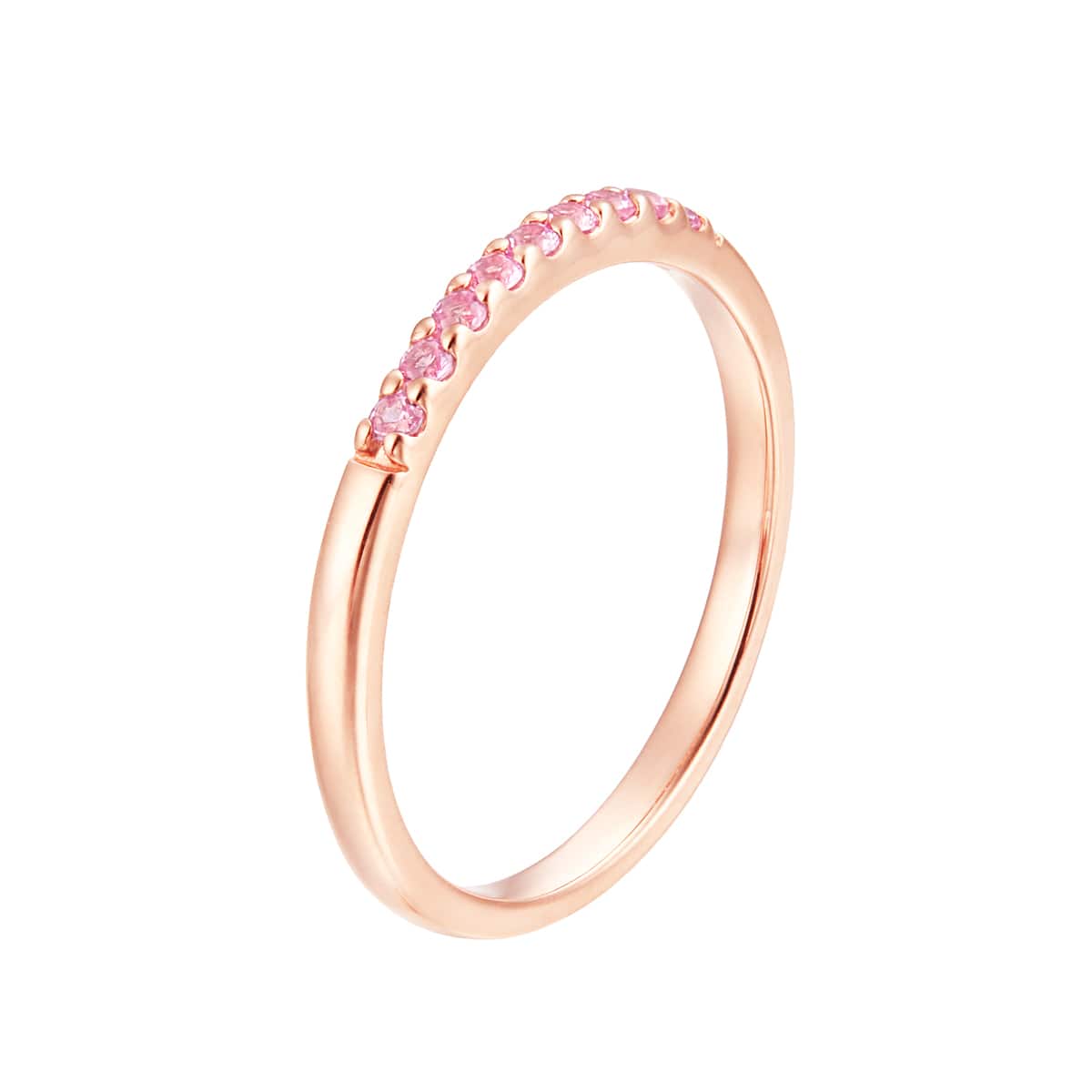 K10ピンクゴールドピンクサファイアリング（ピンキーリング）(RFR888