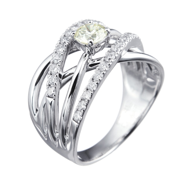 プラチナ鑑定書付ダイヤモンドリング（0.33カラット）(RKR296