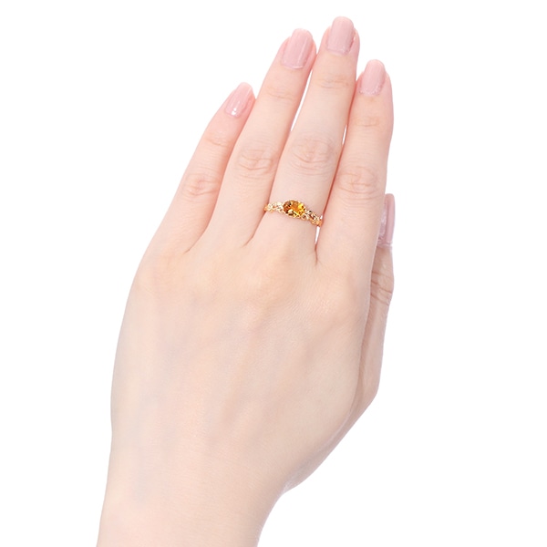 K10イエローゴールドシトリンリング(RFR083-001)|TSUTSUMI（ジュエリー