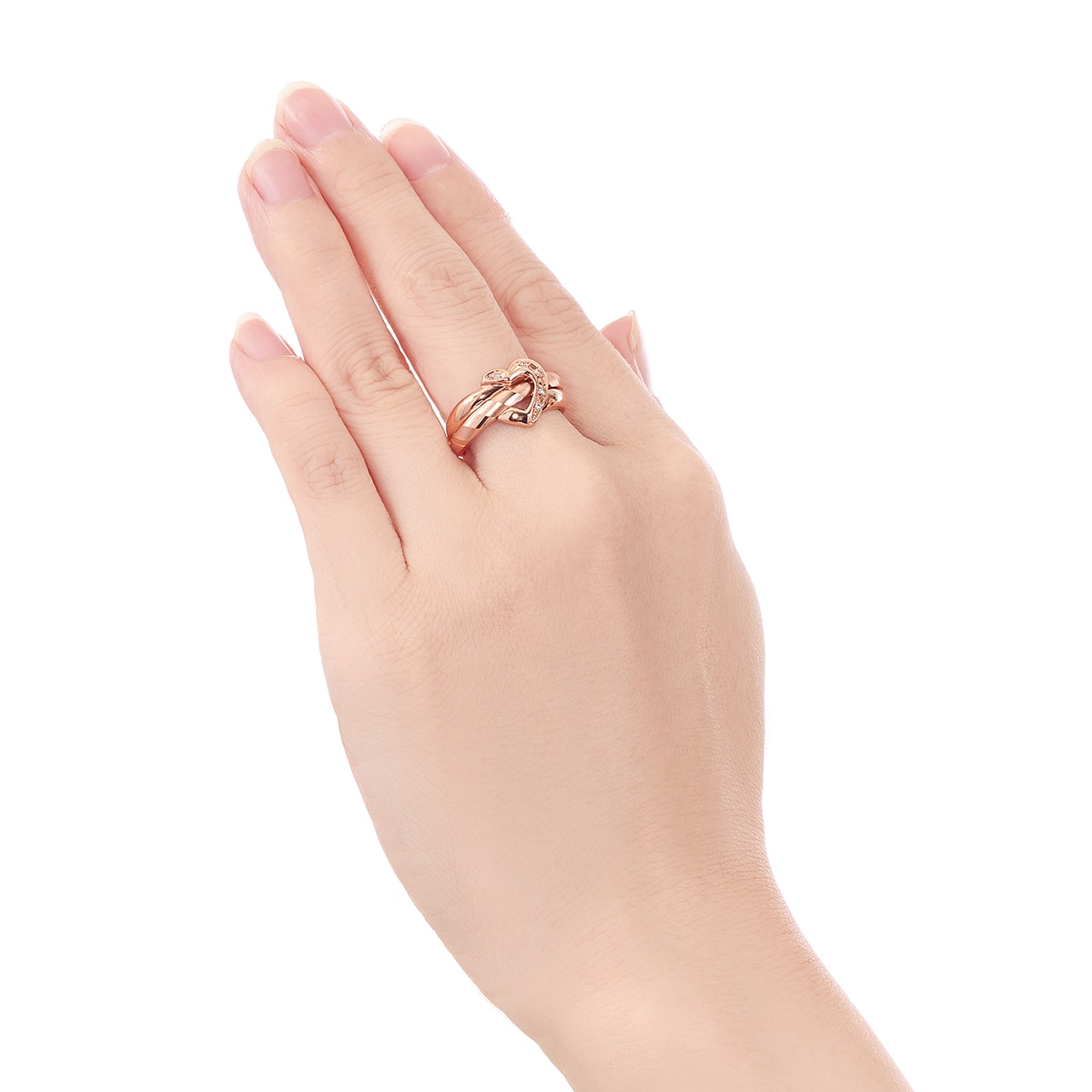 K10ピンクゴールドダイヤモンドリング(RFR283-002)|TSUTSUMI