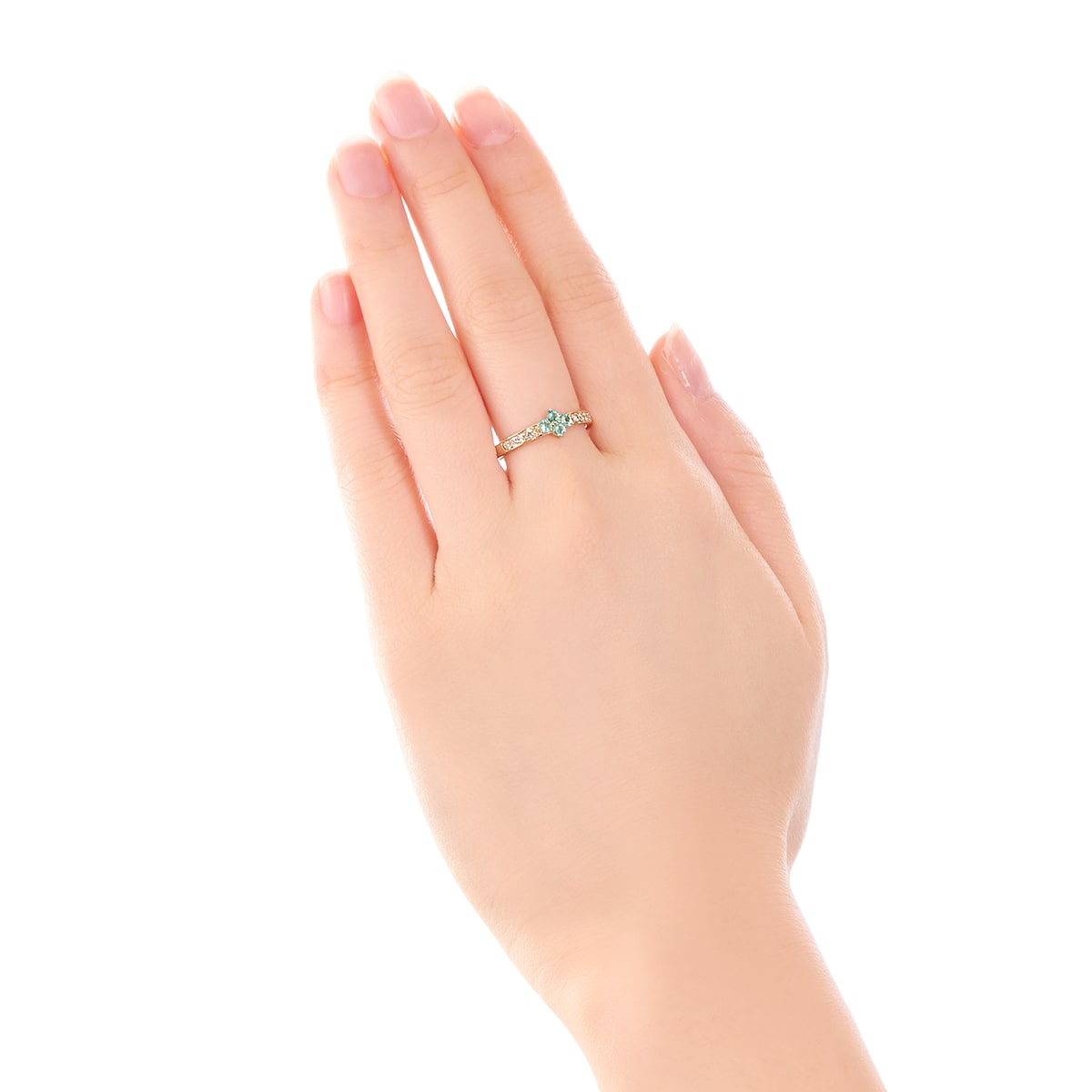 K10イエローゴールドエメラルドリング(RFR449-002)|TSUTSUMI