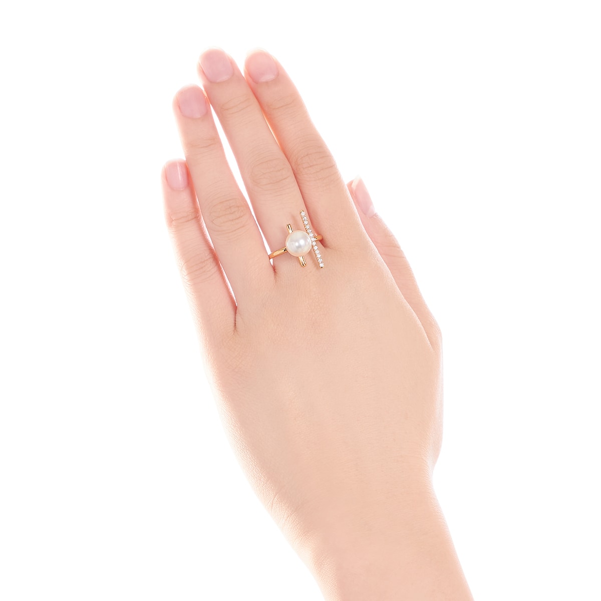 K18イエローゴールドアコヤ真珠リング（8mm）(RFR651-002)|TSUTSUMI