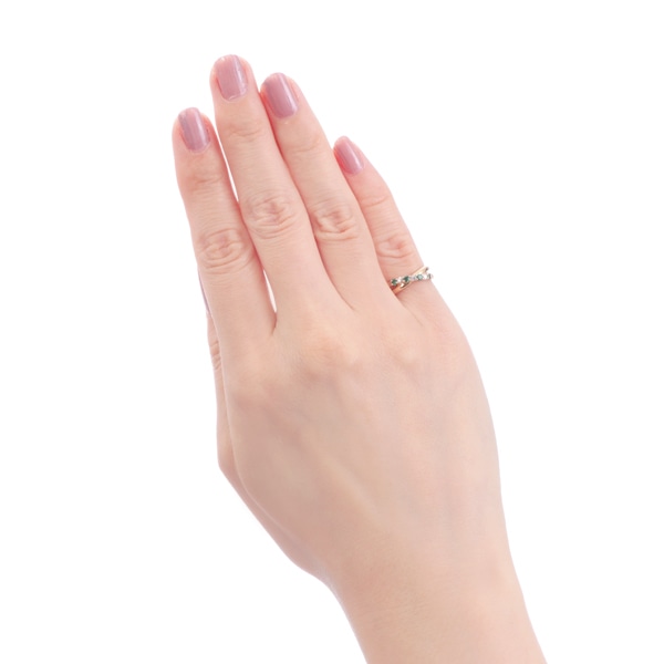 K10イエローゴールドエメラルドリング（ピンキーリング）(RFR968