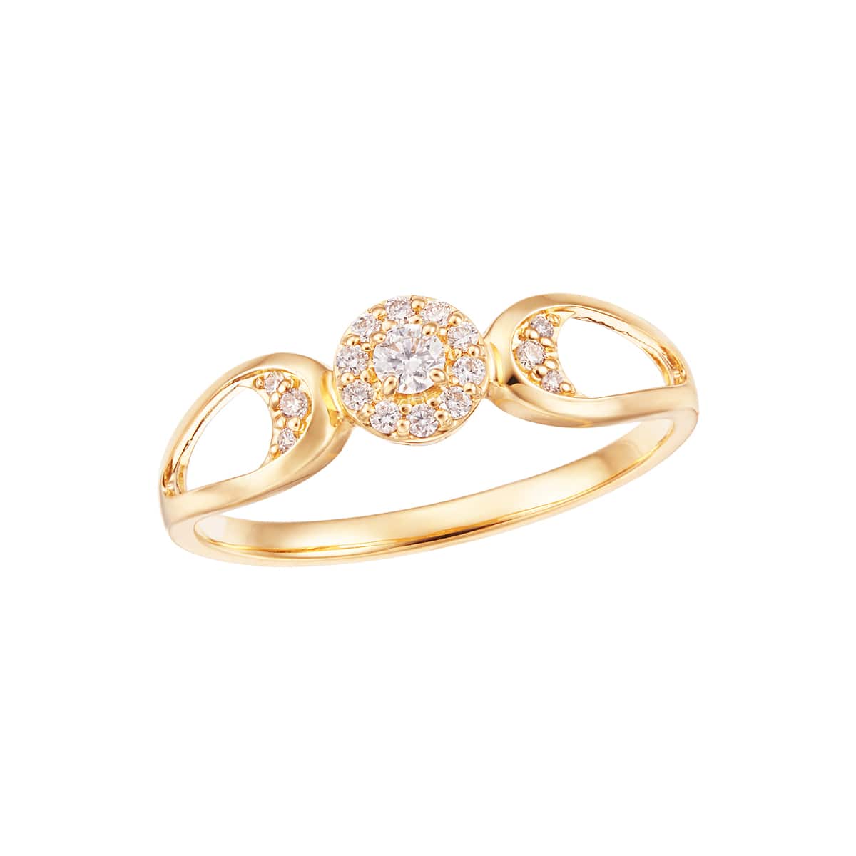 K18イエローゴールドダイヤモンドリング(RFR319-002)|TSUTSUMI