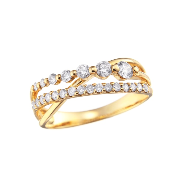 K18イエローゴールドダイヤモンドリング(LFR419)|TSUTSUMI（ジュエリー