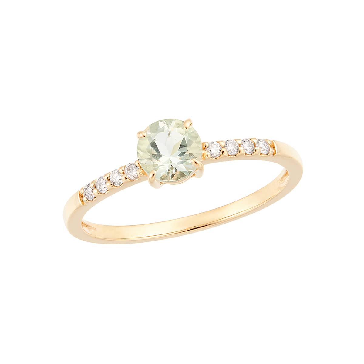 K10イエローゴールドグリーンアメシストリング(RFR243-001)|TSUTSUMI