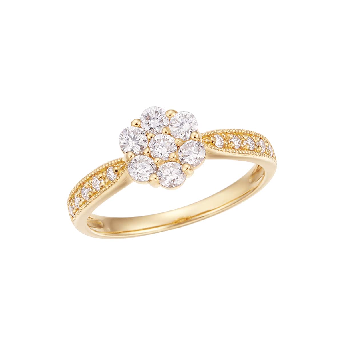 K18イエローゴールドダイヤモンドリング(RFR230-001)|TSUTSUMI