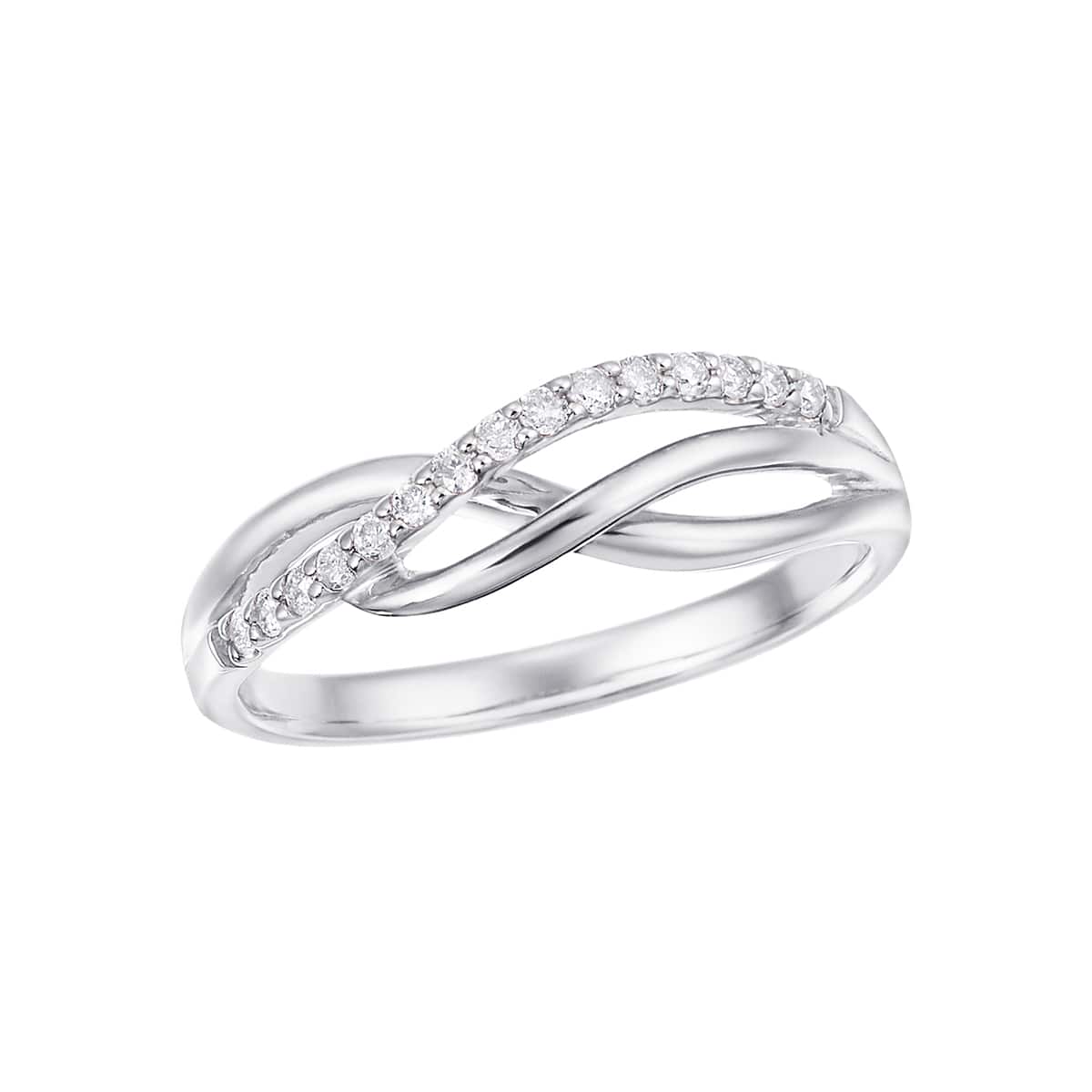 K10ホワイトゴールドダイヤモンドリング(RFR668-001)|TSUTSUMI