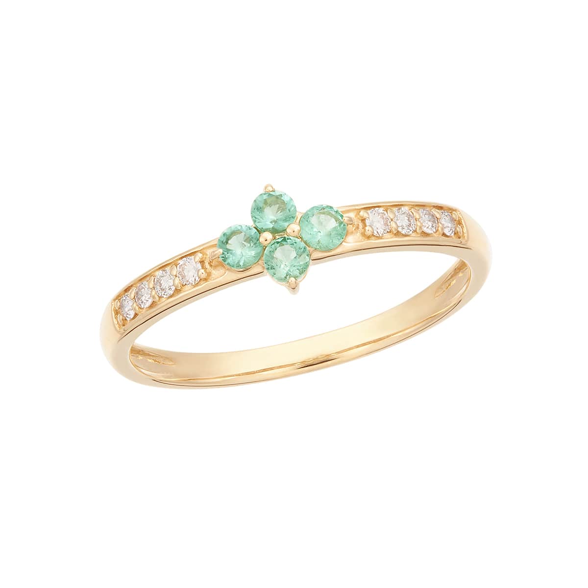 K10イエローゴールドエメラルドリング(RFR038-002)|TSUTSUMI