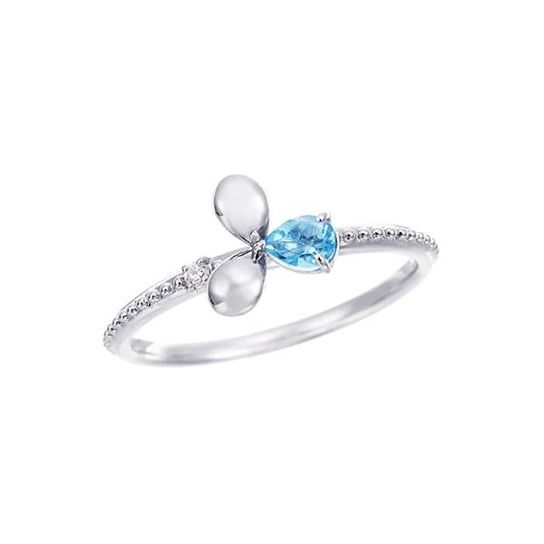 K10ホワイトゴールドブルートパーズリング(RFR421-001)|TSUTSUMI